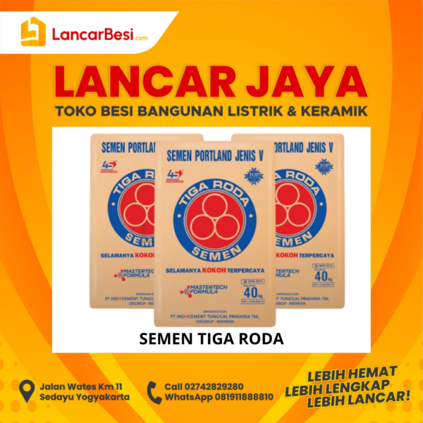 semen tiga roda di lancar besi